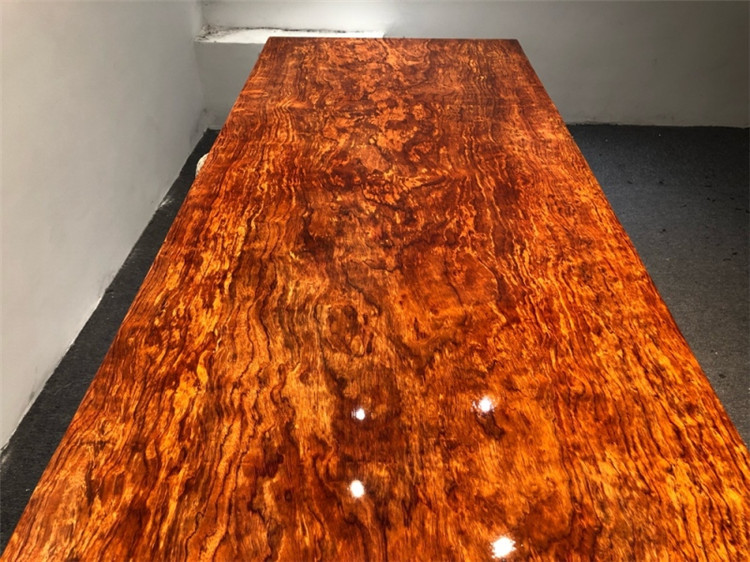 巴花实木大板台原木餐桌简约整块板原木客厅茶几电视柜条案吧台桌示例图19