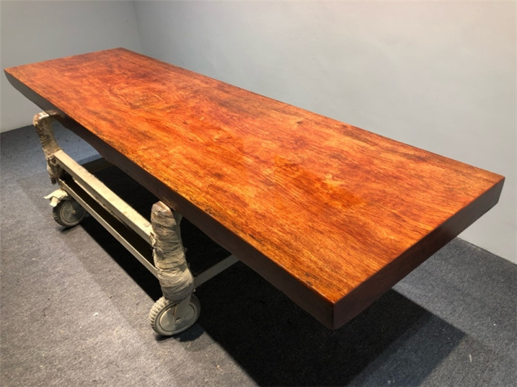 巴花实木大板现代简约原木大板电视柜书桌画案条案现货252-73-9.5示例图14