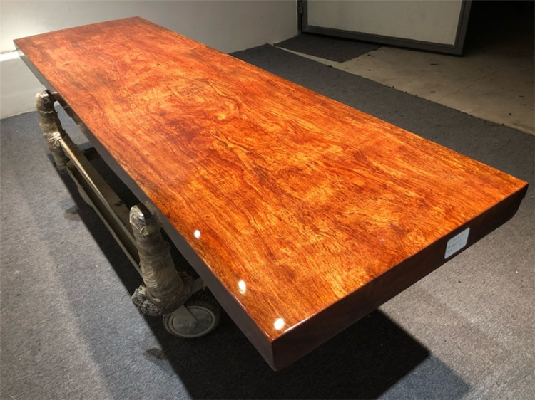 巴花实木大板现代简约原木大板电视柜书桌画案条案现货252-73-9.5示例图18