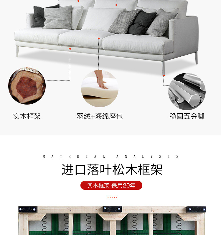 北欧沙发小户型布艺简约现代客厅卧室创意个性时尚出租房舒适沙发示例图4