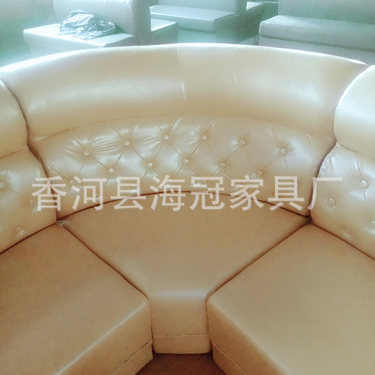 转角卡座沙发 KTV软包沙发 现代简约茶餐厅实木沙发组合工厂定制示例图13