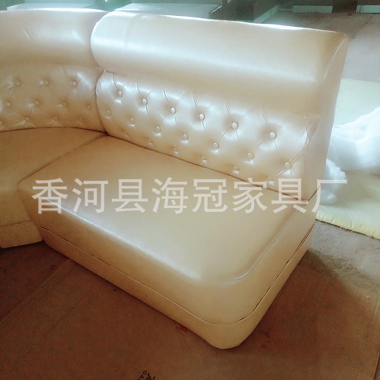 转角卡座沙发 KTV软包沙发 现代简约茶餐厅实木沙发组合工厂定制示例图25