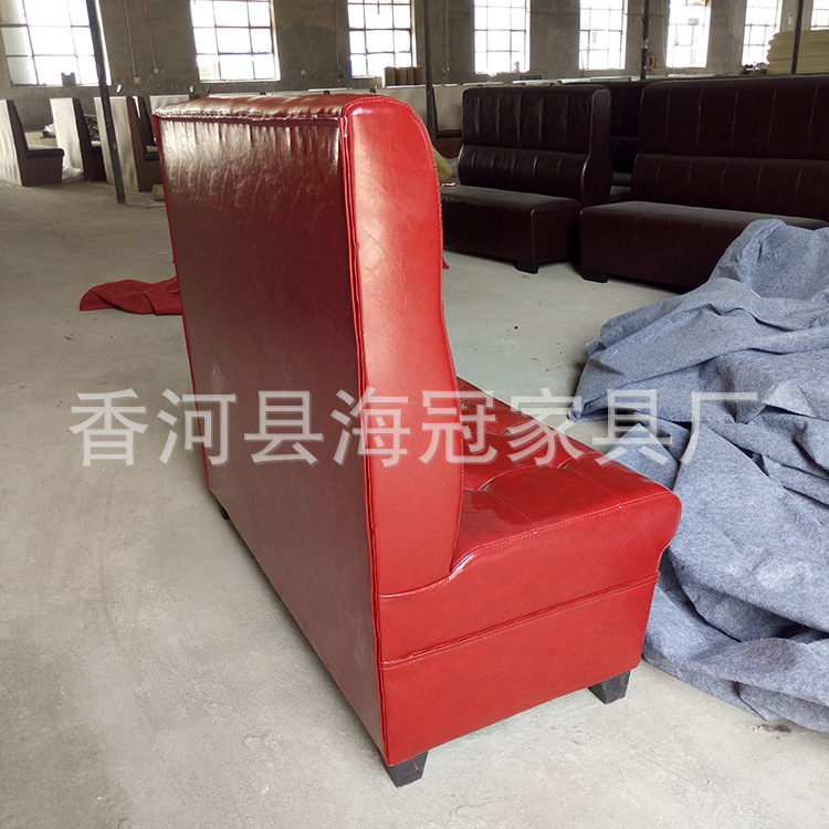 新款软包沙发卡座 简约咖啡厅实木卡座沙发组合 茶餐厅沙发可定制示例图28
