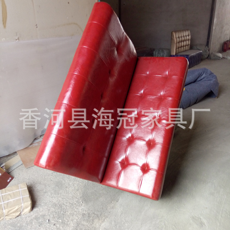 新款软包沙发卡座 简约咖啡厅实木卡座沙发组合 茶餐厅沙发可定制示例图25