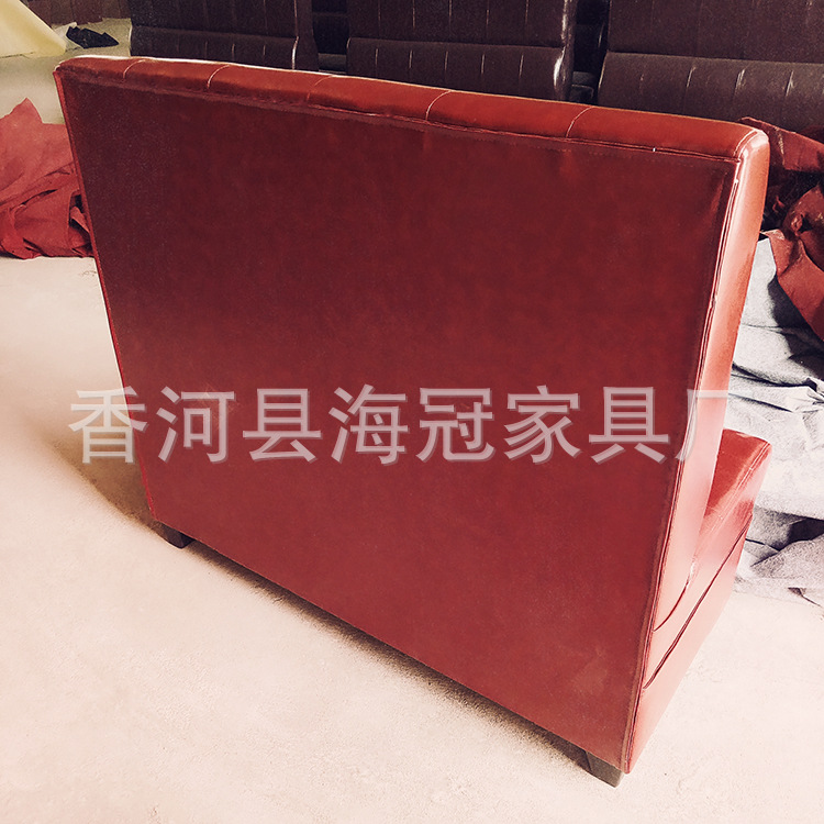 新款软包沙发卡座 简约咖啡厅实木卡座沙发组合 茶餐厅沙发可定制示例图27