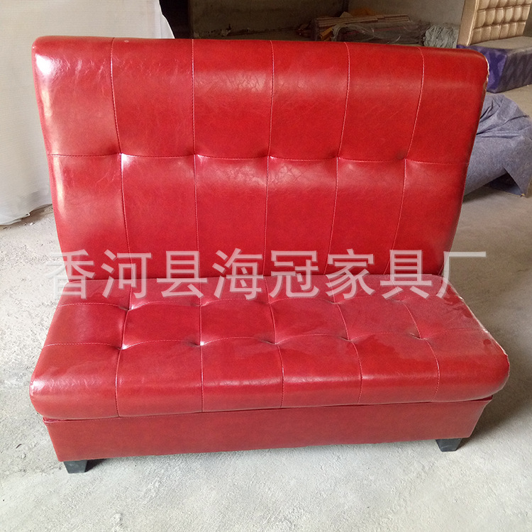 新款软包沙发卡座 简约咖啡厅实木卡座沙发组合 茶餐厅沙发可定制示例图24