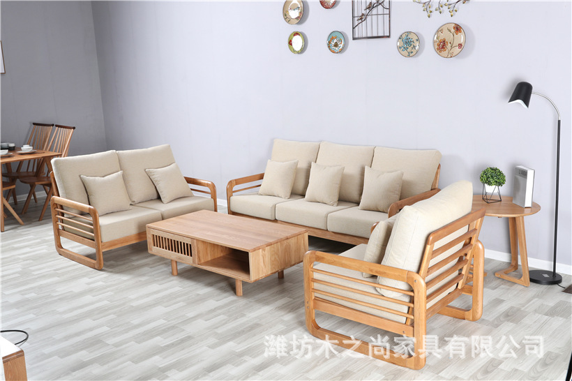加工定制北欧布艺沙发组合 客厅小户型沙发简约公寓房沙发套装示例图10