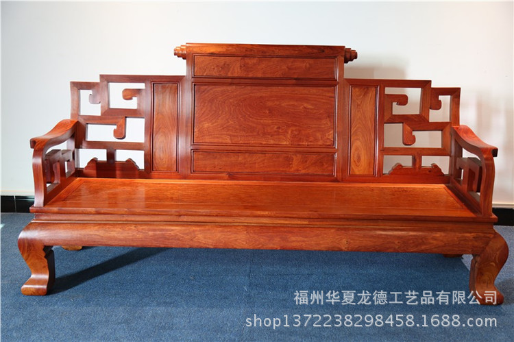 红木家具缅甸花梨大富贵沙发六件套中式仿古大果紫檀实木客厅沙发示例图10