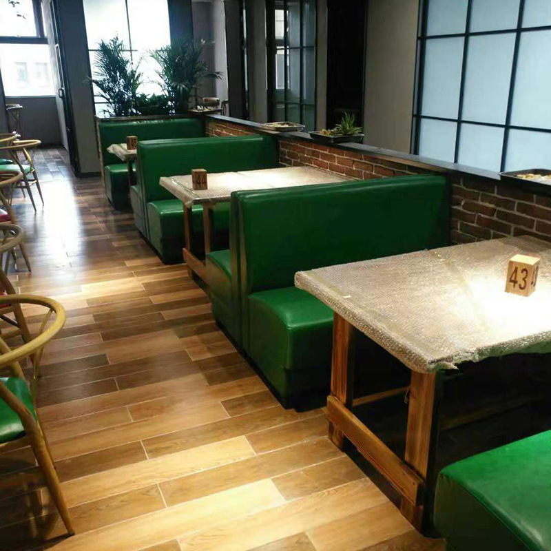 供应西餐厅卡座沙发 餐厅沙发桌椅组合 咖啡厅卡座定制示例图10