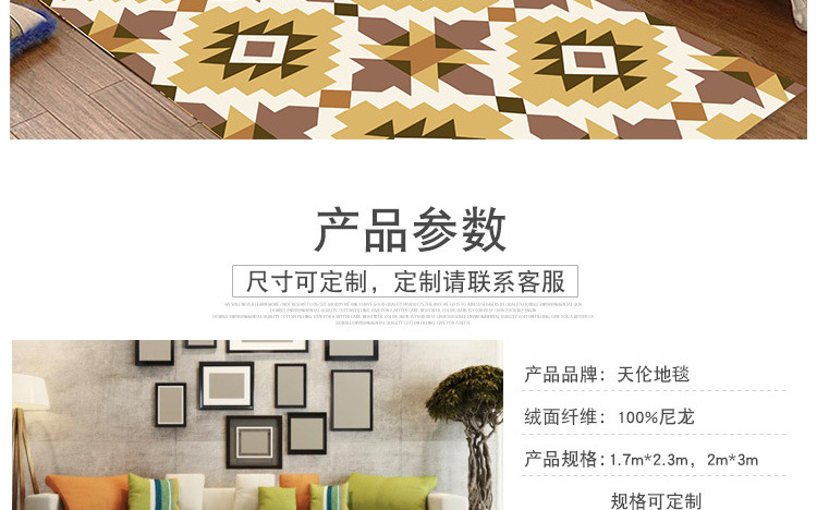 厂家定制简约现代中式卧室家用地毯欧式茶几地垫样板间客厅地毯示例图13