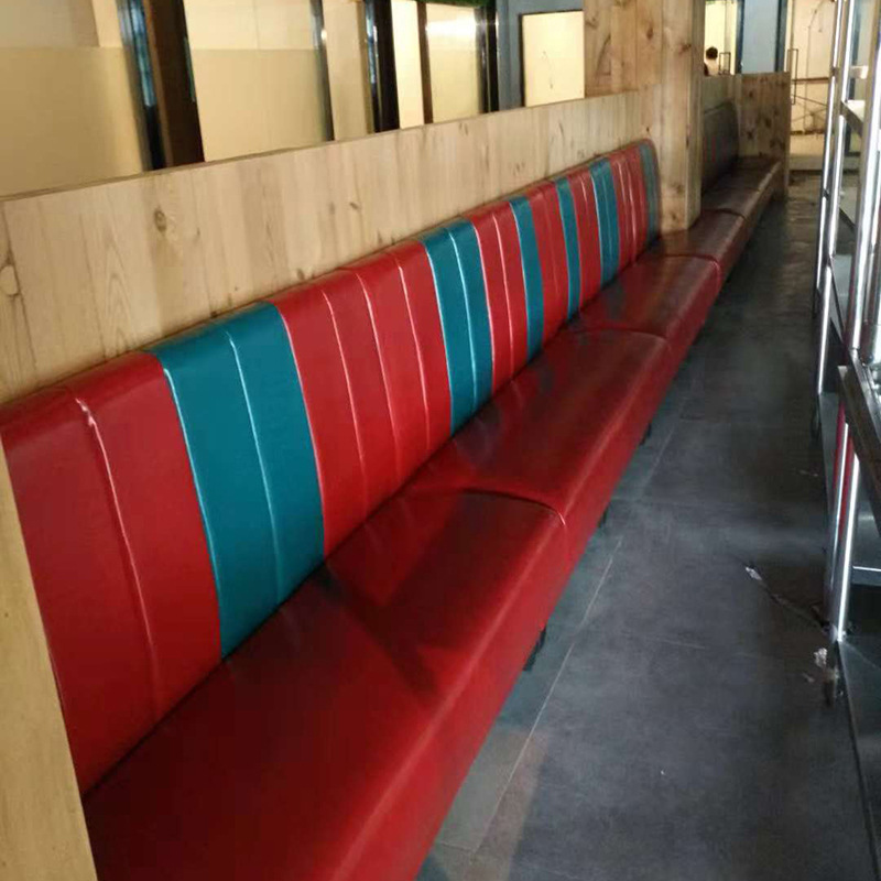 厂家供应火锅店布艺沙发椅 沙发卡座组合 餐厅卡座沙发定制示例图7