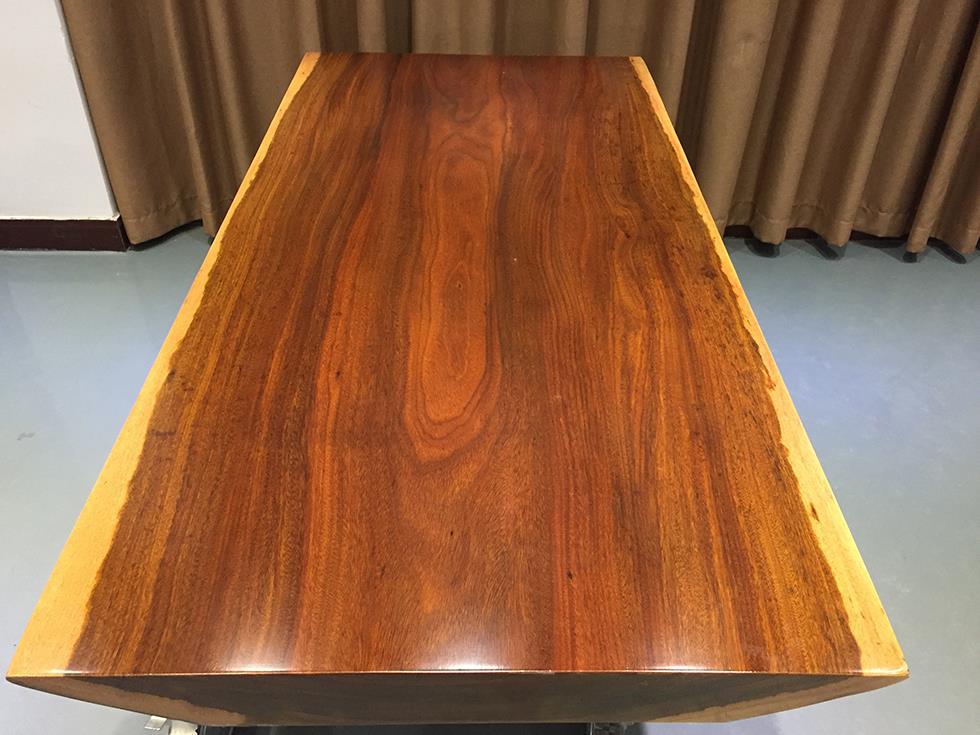 非洲奥坎实木大板桌茶桌茶几茶台小户型餐桌原木书桌电脑桌现货示例图11