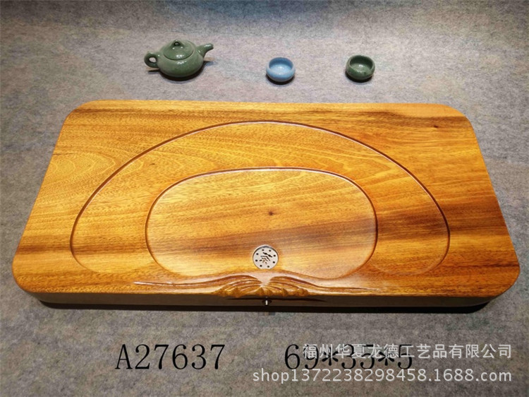 奥坎花梨实木茶盘办公室整块原木茶几家用简约功夫干泡茶海可定做示例图34