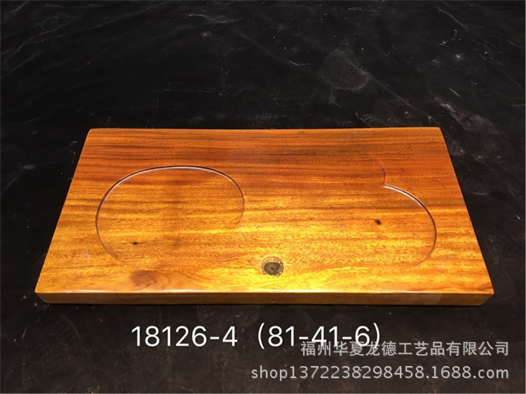 奥坎花梨实木茶盘办公室整块原木茶几家用简约功夫干泡茶海可定做示例图26