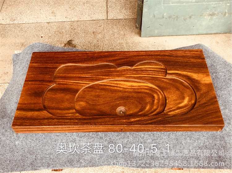 奥坎花梨实木茶盘办公室整块原木茶几家用简约功夫干泡茶海可定做示例图12