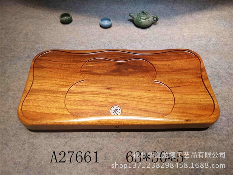 奥坎花梨实木茶盘办公室整块原木茶几家用简约功夫干泡茶海可定做示例图33