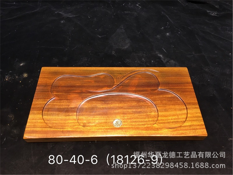 奥坎花梨实木茶盘办公室整块原木茶几家用简约功夫干泡茶海可定做示例图31