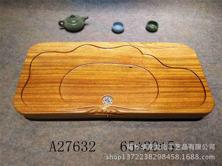 奥坎花梨实木茶盘办公室整块原木茶几家用简约功夫干泡茶海可定做示例图18