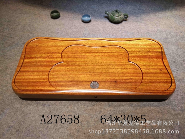 奥坎花梨实木茶盘办公室整块原木茶几家用简约功夫干泡茶海可定做示例图27