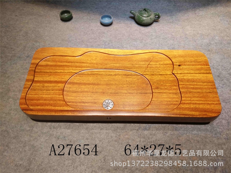 奥坎花梨实木茶盘办公室整块原木茶几家用简约功夫干泡茶海可定做示例图13