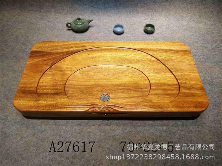 奥坎花梨实木茶盘办公室整块原木茶几家用简约功夫干泡茶海可定做示例图32