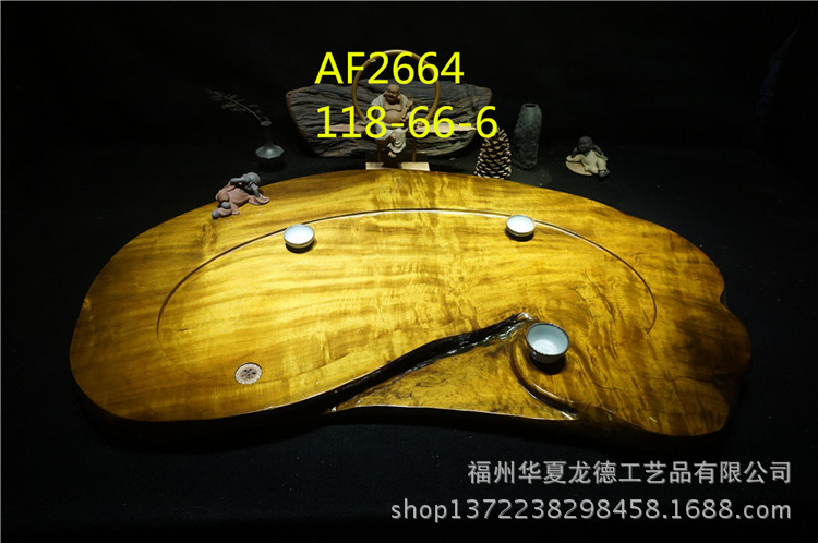 缅甸金丝楠木根雕茶盘天然实木整块干泡茶海原木简约功夫茶几批发示例图20