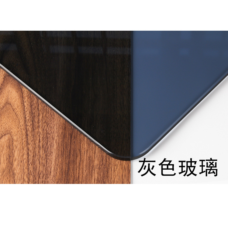 厂家直销长方形圆形异形茶几餐桌面台面板茶色灰色8-10mm钢化玻璃示例图4