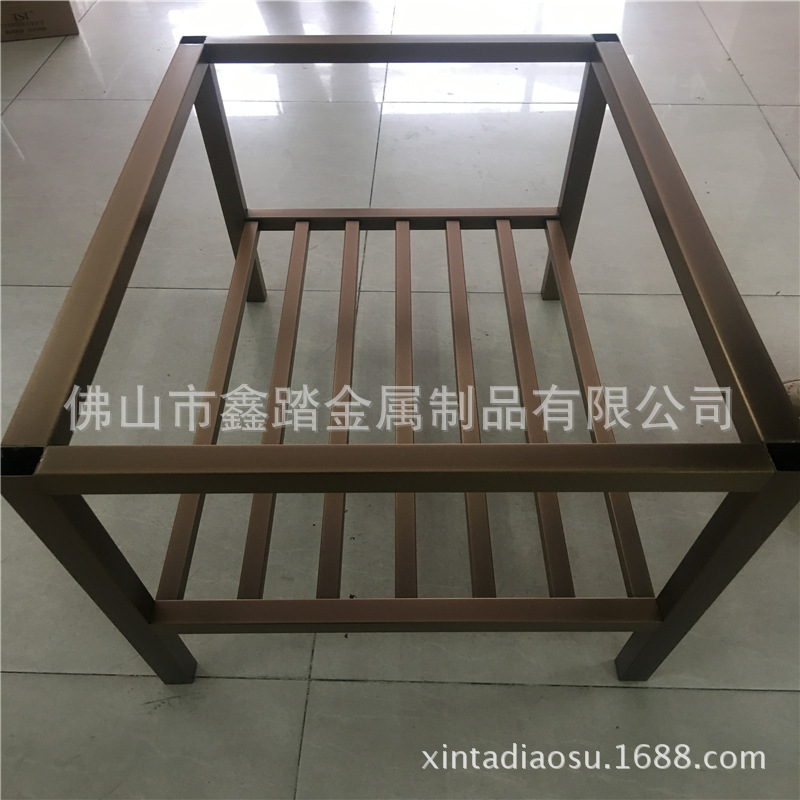 佛山酒店古铜不锈钢茶几支架专业生产厂家示例图4