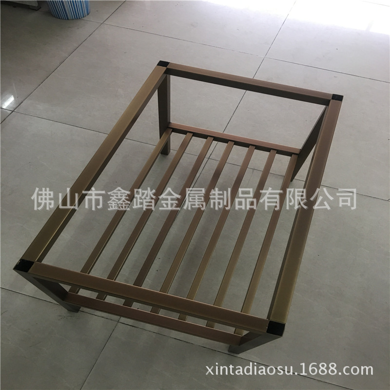佛山酒店古铜不锈钢茶几支架专业生产厂家示例图3
