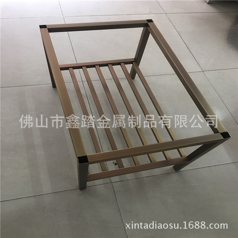 佛山酒店古铜不锈钢茶几支架专业生产厂家示例图2