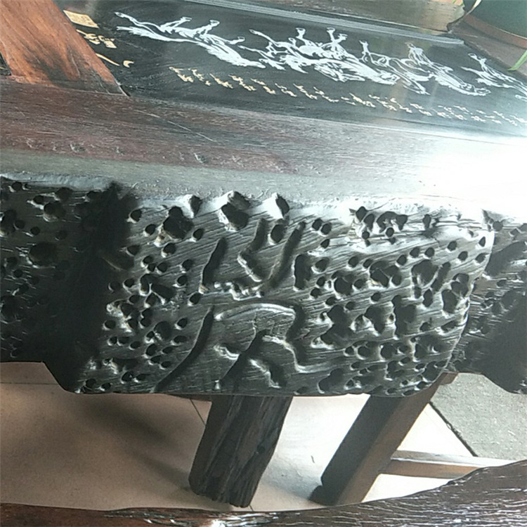 古船木超厚原生态茶台 办公会客泡茶台组合  客厅阳台船木家具示例图5