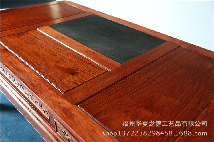 红木家具缅甸花梨富贵茶桌七件套大果紫檀实木中式泡茶几功夫茶台示例图11