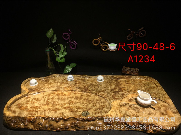 黄金樟满瘤疤根雕茶盘实木整块干泡茶几简约功夫茶海大量现货批发示例图42