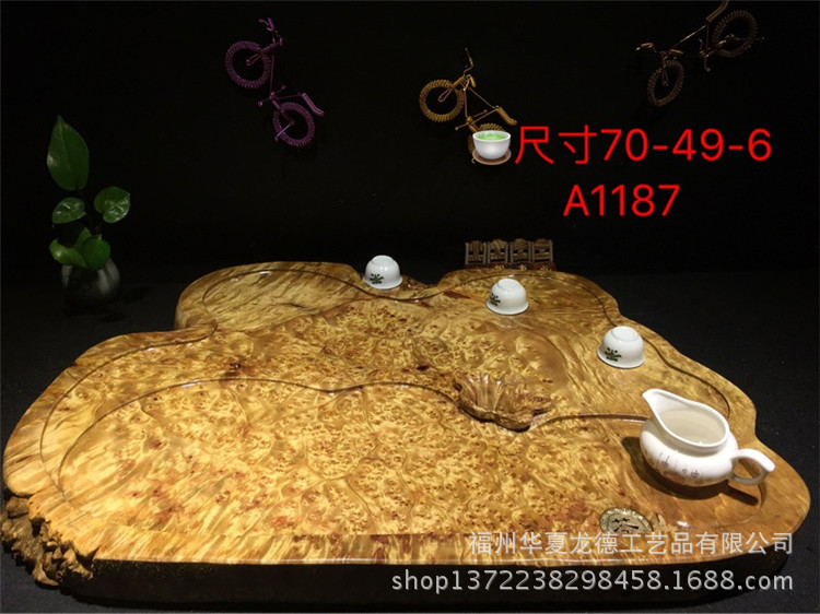 黄金樟满瘤疤根雕茶盘实木整块干泡茶几简约功夫茶海大量现货批发示例图22