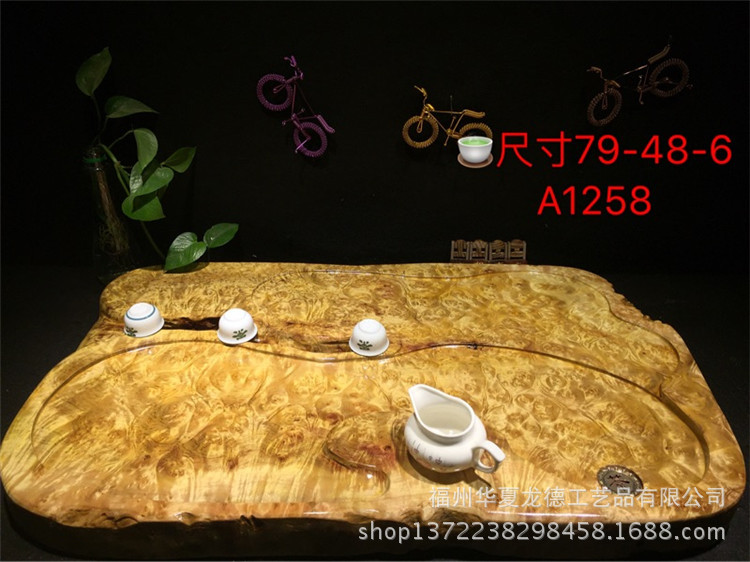 黄金樟满瘤疤根雕茶盘实木整块干泡茶几简约功夫茶海大量现货批发示例图38