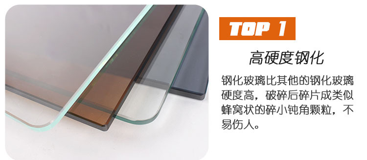 厂家直销钢化玻璃定做定制台面茶几餐桌面烤漆玻璃板圆形8mm示例图8
