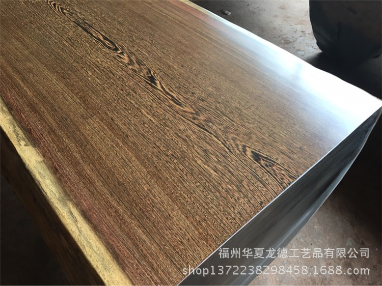 鸡翅木实木大板平桌原木天然整体桌办公桌一体接待茶桌茶几可定做示例图19