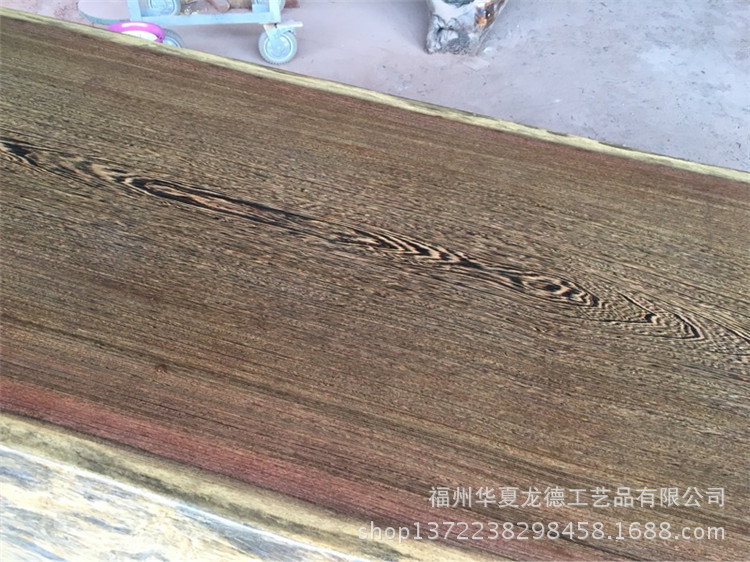 鸡翅木实木大板平桌原木天然整体桌办公桌一体接待茶桌茶几可定做示例图22