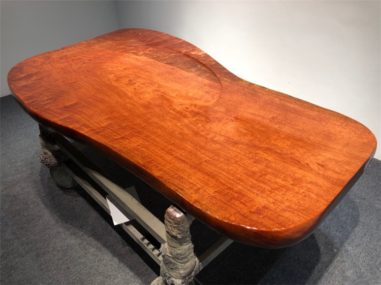 巴花实木大板茶桌挖好茶盘原木随型茶台整板茶几特价现货218-99-8示例图13