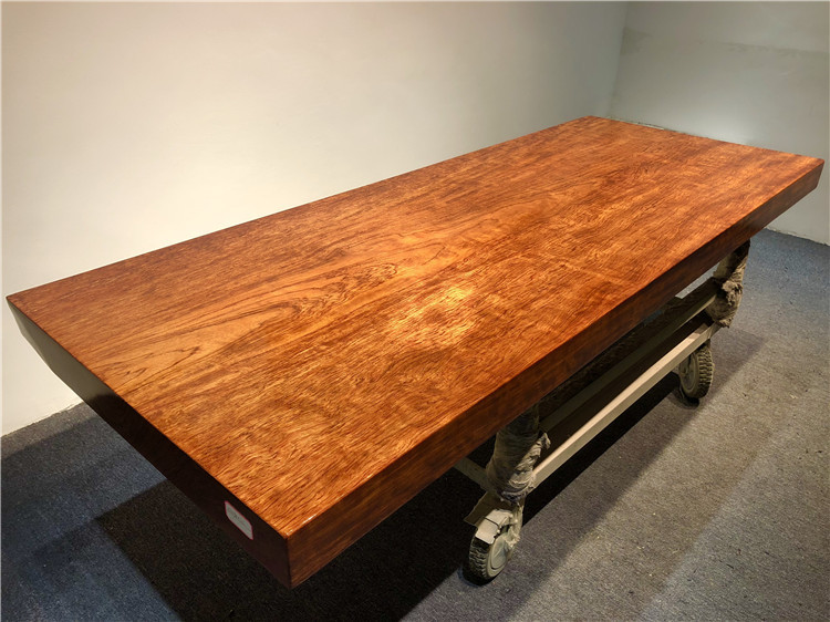 巴花实木大板桌雨滴纹原木大板茶桌台茶几西花梨木现货237-94-10示例图17