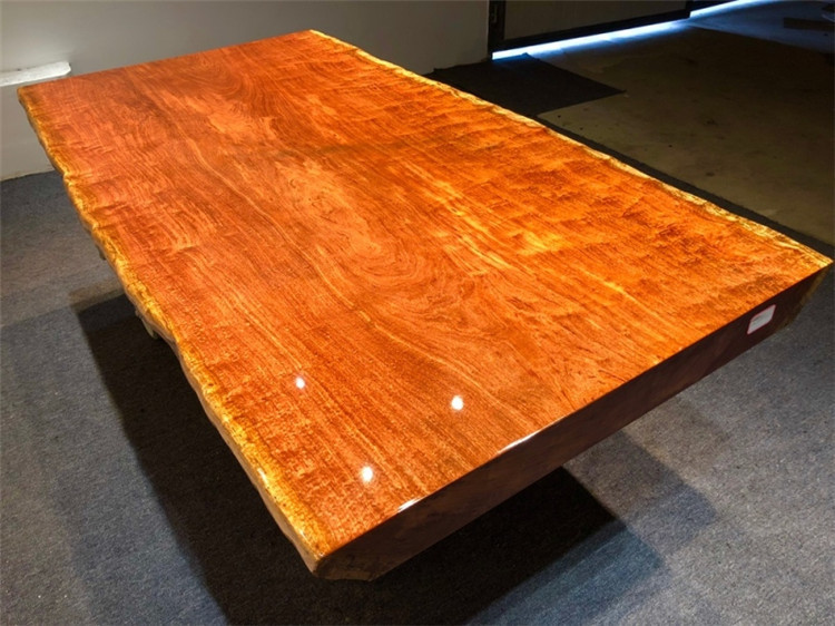 巴花实木大板餐桌自然边原木大板茶桌茶台功夫茶几现货190-98-10示例图16