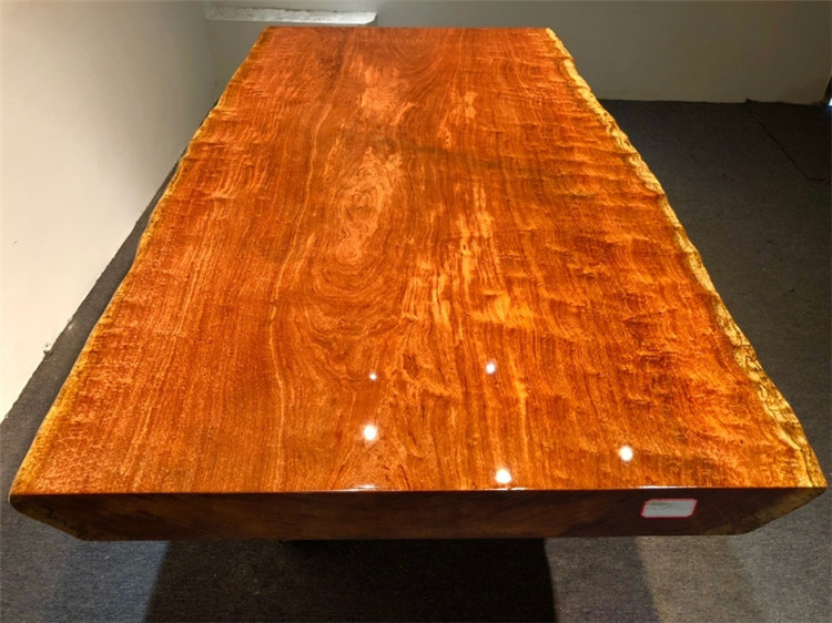 巴花实木大板餐桌自然边原木大板茶桌茶台功夫茶几现货190-98-10示例图9