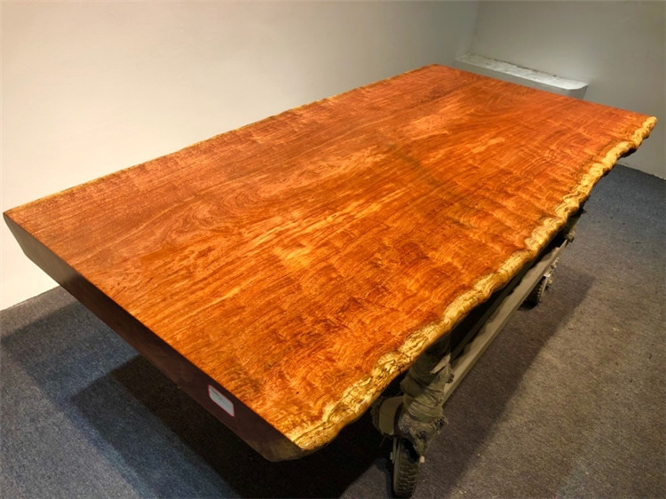 巴花实木大板餐桌自然边原木大板茶桌茶台功夫茶几现货190-98-10示例图17