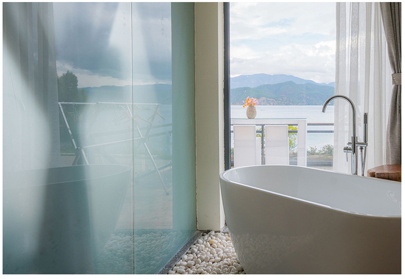 厂家直销茶几餐桌磨砂钢化玻璃定制定做面板台面夹胶钢化玻璃示例图5