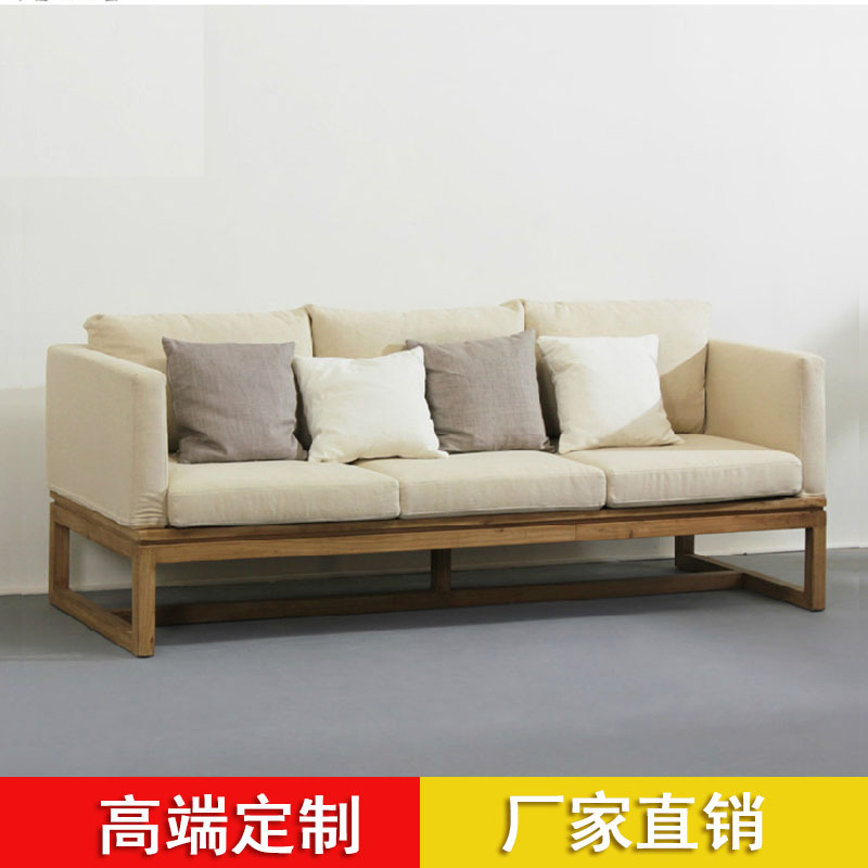 现代新中式老榆木沙发椅纯实木多人沙发禅意办公家具可定制示例图9