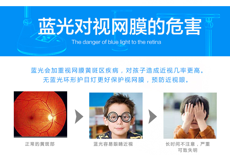 强眼护目灯多功能台灯学习阅读欧式护眼台灯小学生儿童书桌防蓝光示例图6