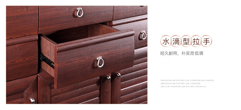 专业定制书房家具金丝樱桃色组合书柜 直销简约现代板木书柜示例图12