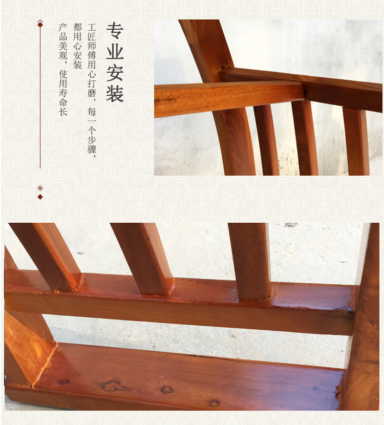 厂家直销中式仿古实木课桌学生桌子儿童书桌马鞍桌可定制示例图4