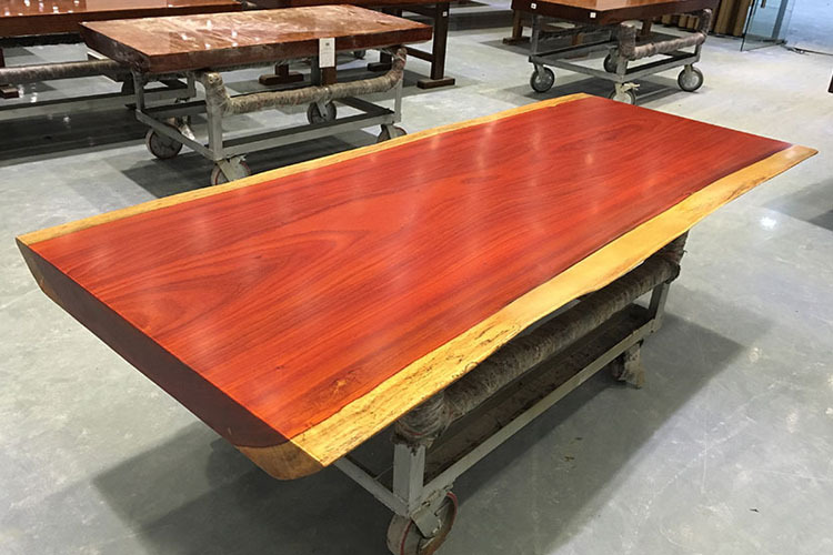 红花梨大板茶台茶桌原木巴花实木大板桌独木画案餐桌书桌现货原木示例图7