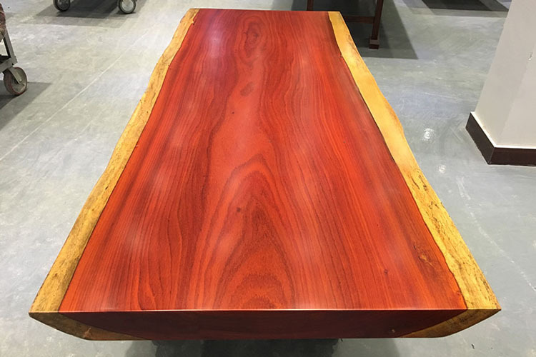 红花梨大板茶台茶桌原木巴花实木大板桌独木画案餐桌书桌现货原木示例图5